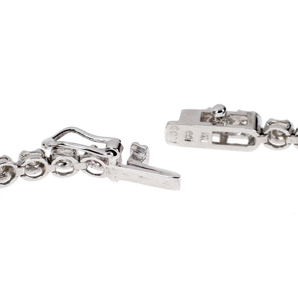 K18WG ダイヤモンド ブレスレット 1.00ct テニス