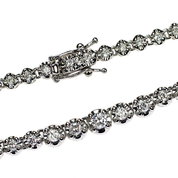 Pt850 ダイヤモンド テニス ネックレス 2.00ct