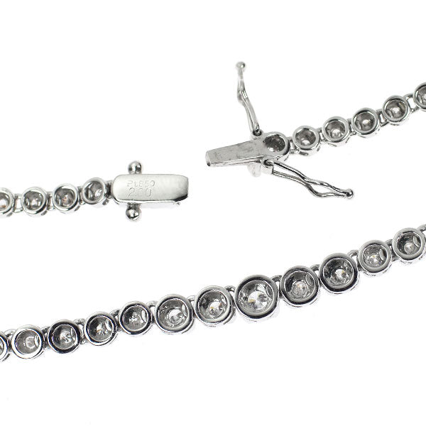 Pt850 ダイヤモンド テニス ネックレス 2.00ct
