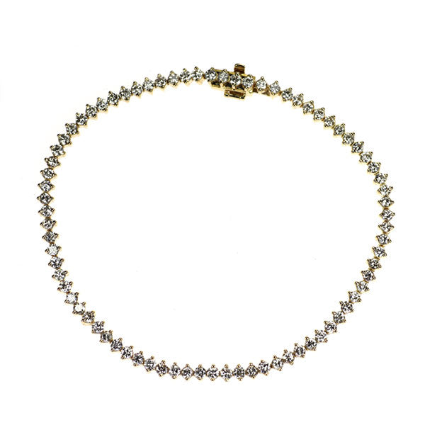 K18YG ダイヤモンド テニス ブレスレット 3.00ct