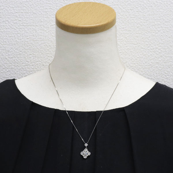 Pt900/ Pt850 ダイヤモンド ペンダントネックレス 0.37ct D0.63ct