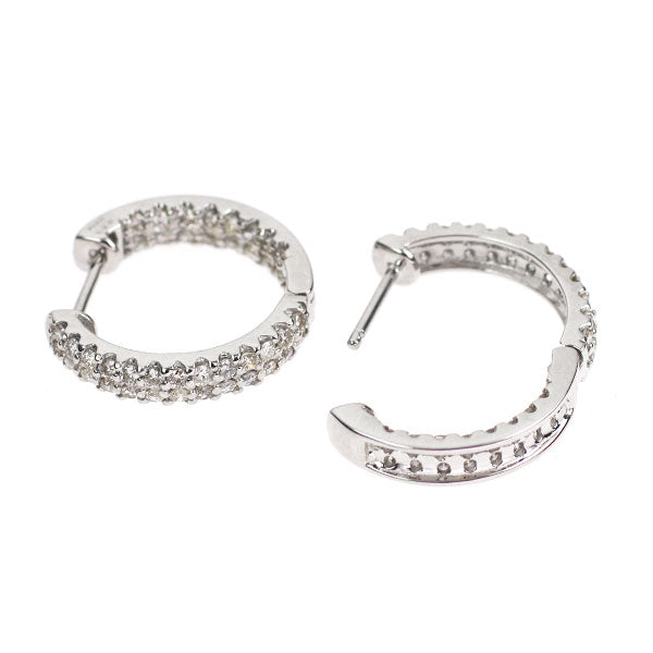 Pt950 ダイヤモンド ピアス 1.00ct フープ
