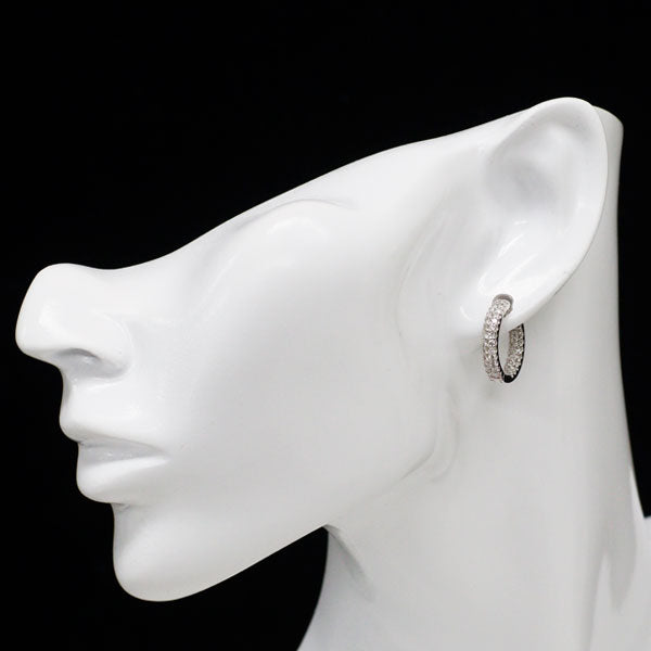 Pt950 ダイヤモンド ピアス 1.00ct フープ