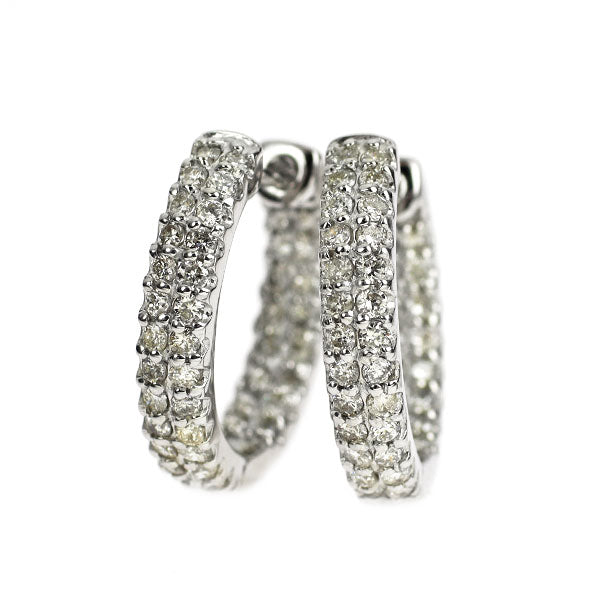 Pt950 ダイヤモンド ピアス 1.00ct フープ