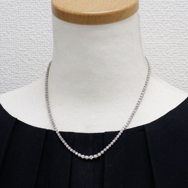 Pt850 ダイヤモンド テニス ネックレス 3.00ct