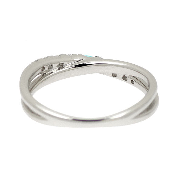 Pt900 パライバトルマリン ダイヤモンド リング 0.05ct D0.14ct