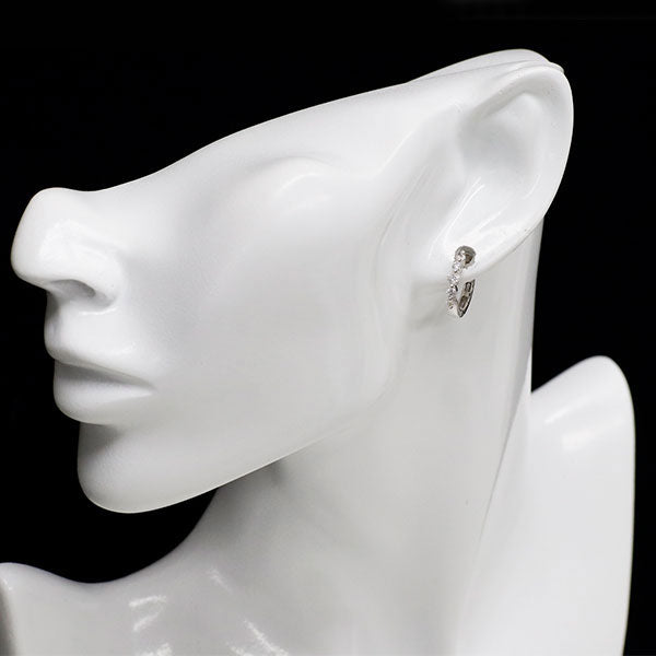 K18WG ダイヤモンド ピアス 0.50ct フープ