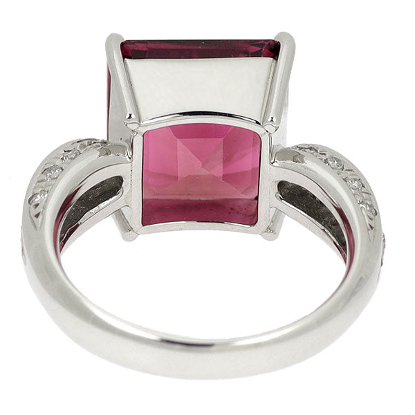 Pt900 ピンクトルマリン ダイヤモンド リング 6.76ct D0.26ct
