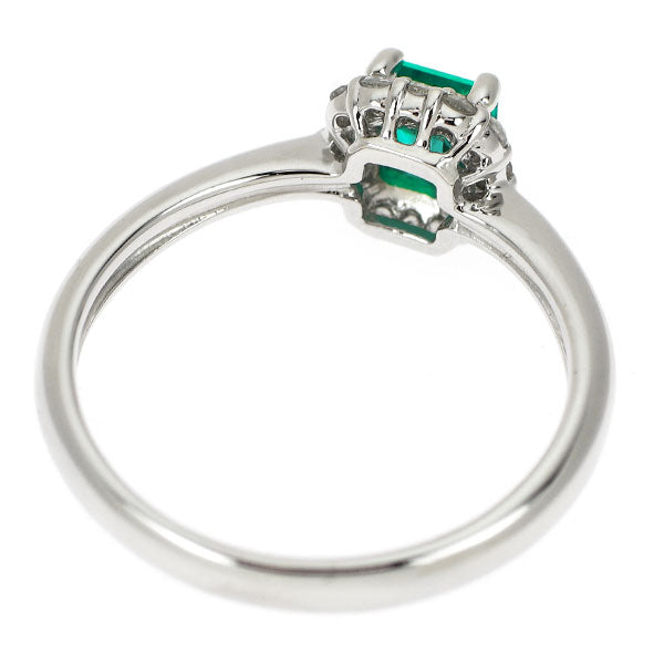 Pt900 エメラルド ダイヤモンド リング 0.43ct D0.15ct