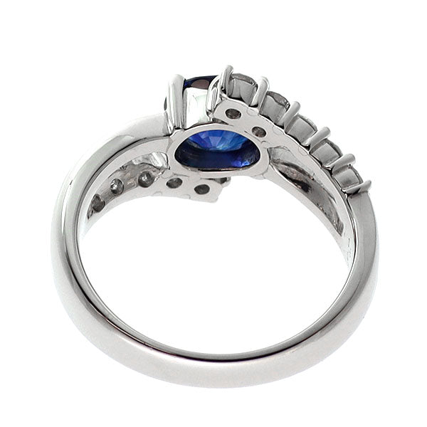 Pt900 サファイア ダイヤモンド リング 1.84ct D0.66ct