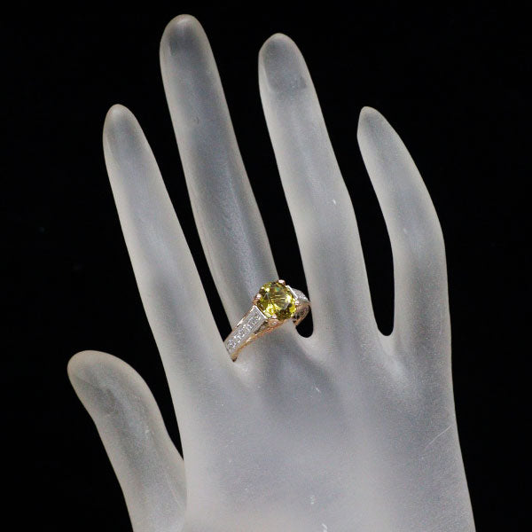 K18WG/PG マリガーネット ダイヤモンド リング 2.380ct D1.05ct