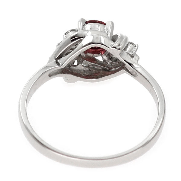 Pt900 ルビー ダイヤモンド リング 0.37ct D0.09ct