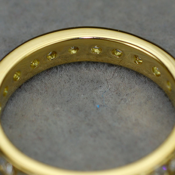 K18YG ダイヤモンド リング 1.30ct フルエタニティ
