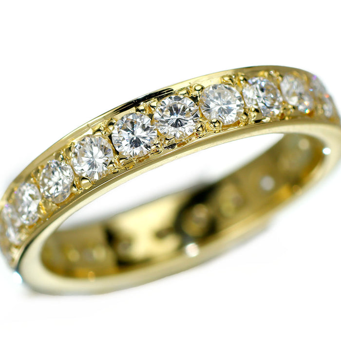 K18YG ダイヤモンド リング 1.30ct フルエタニティ