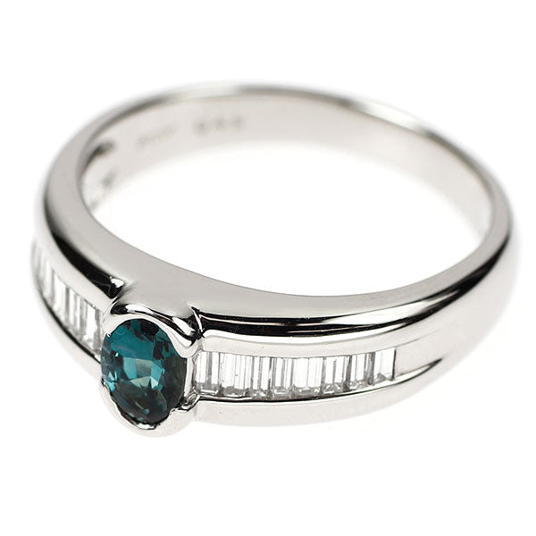 希少 Pt900 アレキサンドライト ダイヤモンド リング 0.49ct D0.42ct