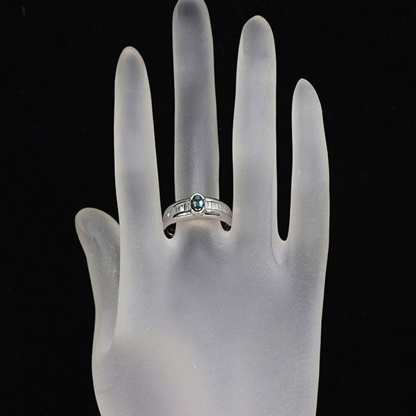 希少 Pt900 アレキサンドライト ダイヤモンド リング 0.49ct D0.42ct
