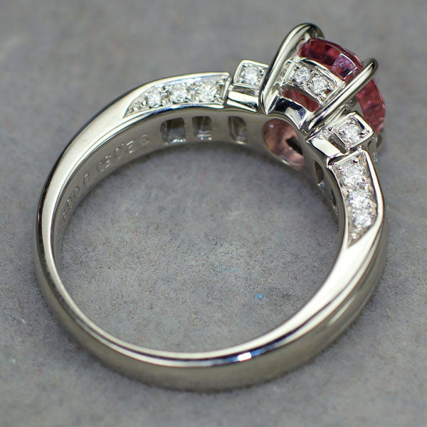 Pt900 パパラチアサファイア ダイヤモンド リング 2.050ct D0.69ct