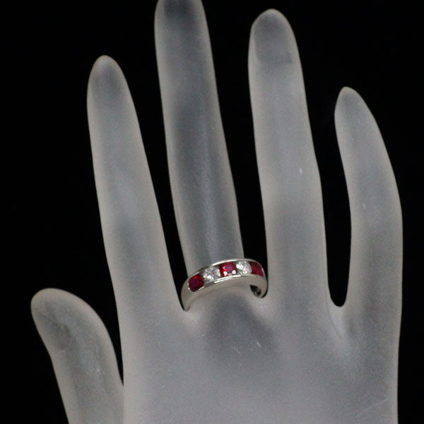 Pt900 ルビー ダイヤモンド リング 1.17ct D0.39ct