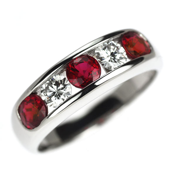 Pt900 ルビー ダイヤモンド リング 1.17ct D0.39ct