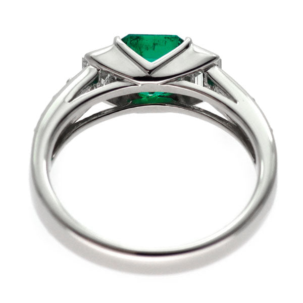 Pt900 エメラルド ダイヤモンド リング 0.93ct D0.58ct