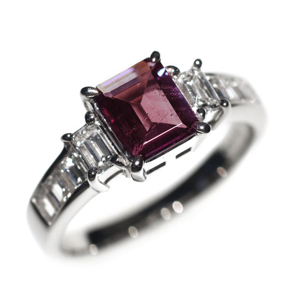 希少 Pt900 ブラジル産 アレキサンドライト ダイヤモンド リング 0.781ct D0.639ct