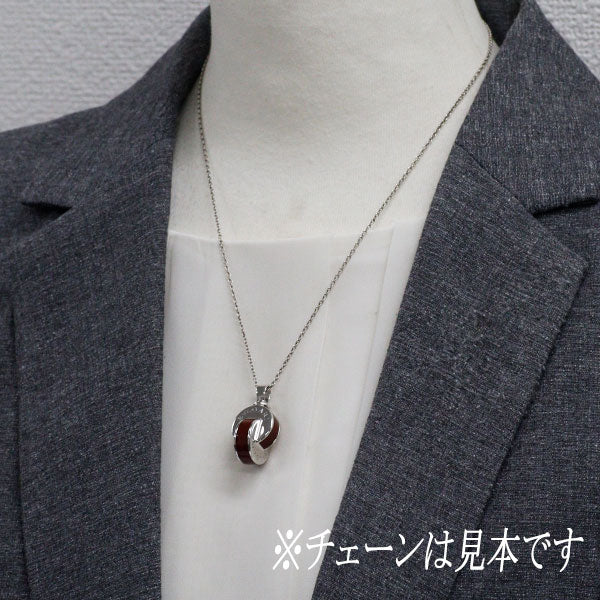 ブルガリ K18WG ブラウンカルセドニー ペンダントトップ オムニア