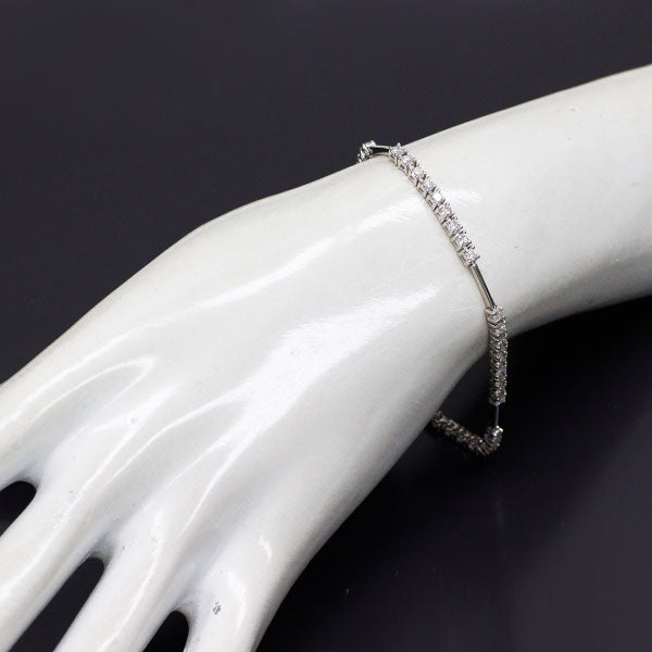 K18WG ダイヤモンド ブレスレット 2.01ct