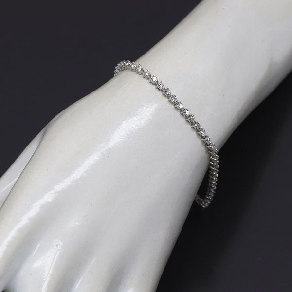 Pt850 ダイヤモンド テニス ブレスレット 1.80ct