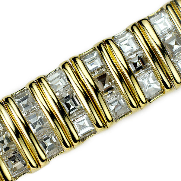 K18YG スクエアカットダイヤモンド ブレスレット 9.16ct