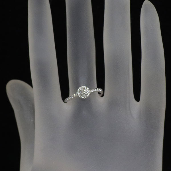 スタージュエリー Pt950 ダイヤモンド リング 0.273ct F VS2 3EX D0.15ct