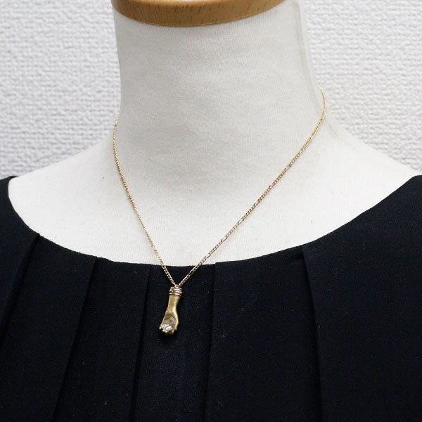 カルティエ K18YG/WG/PG クリスタル ペンダントネックレス ヴィンテージ品