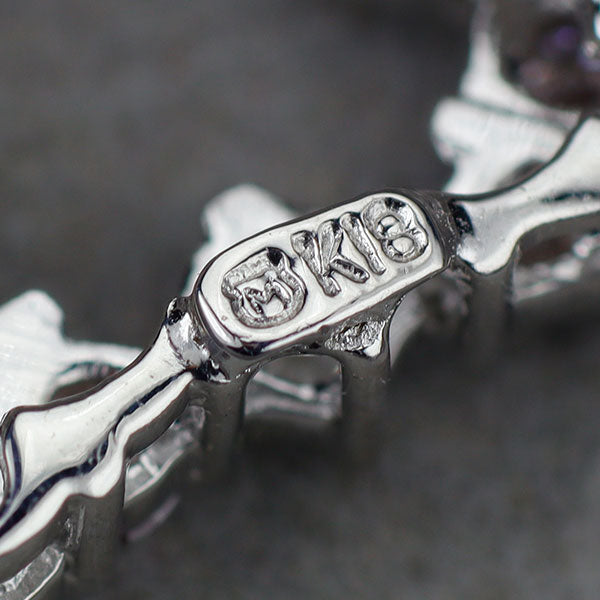 ミキモト K18WG 天然ピンク/カラーレスダイヤモンド ペンダントネックレス D0.49ct