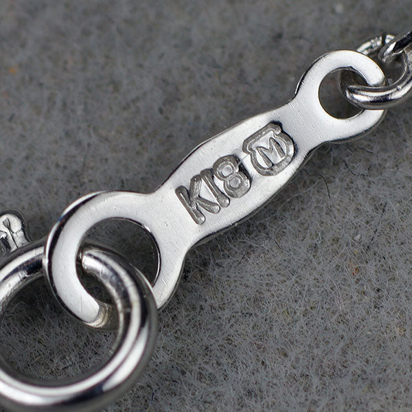 ミキモト K18WG 天然ピンク/カラーレスダイヤモンド ペンダントネックレス D0.49ct