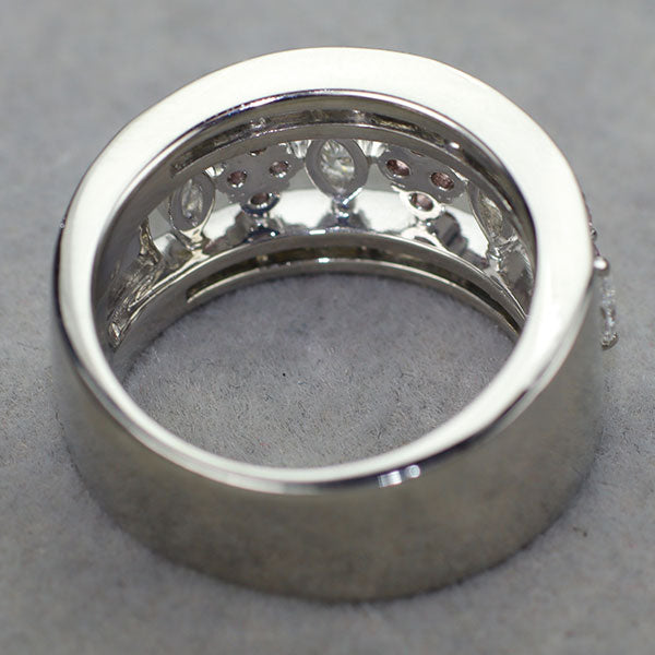 ミキモト Pt950 天然ピンク/カラーレス ダイヤモンド リング D1.87ct