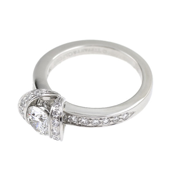 ティファニー Pt950 ダイヤモンド リング 0.52ct リボン