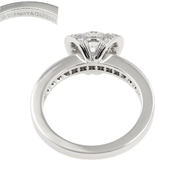 ティファニー Pt950 ダイヤモンド リング 0.52ct リボン