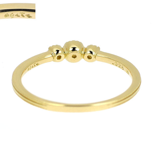 アガット K18YG オパール ダイヤモンド リング D0.28ct — セルビー