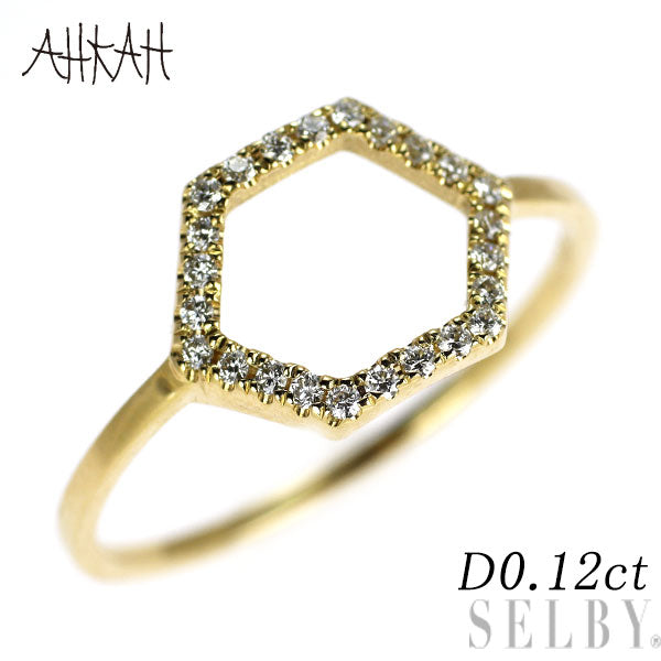 ヴィヴィアンクチュール/アーカー K18YG ダイヤモンド リング 0.12ct ルミパヴェ
