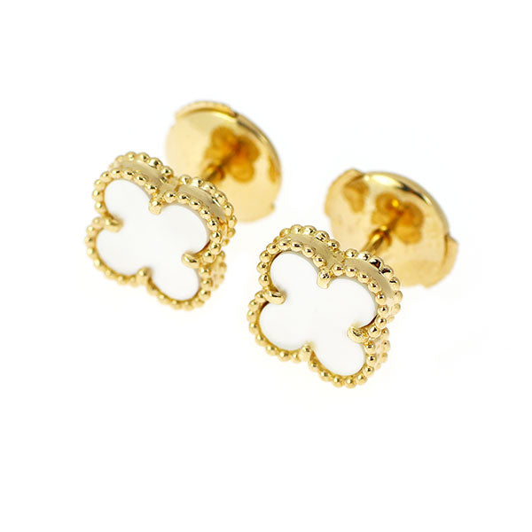 ヴァンクリーフ＆アーペル K18YG シェル ピアス スウィートアルハンブラ 《セルビー銀座店》【中古】