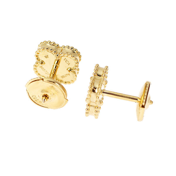 ヴァンクリーフ＆アーペル K18YG シェル ピアス スウィートアルハンブラ 《セルビー銀座店》【中古】