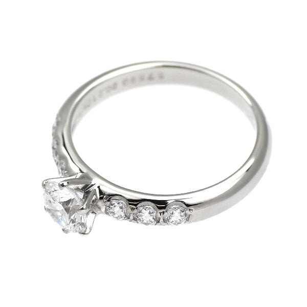 ミキモト Pt950 ダイヤモンド リング 0.507ct F VS2 VGHC D0.21ct