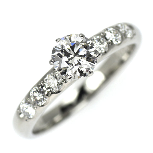 ミキモト Pt950 ダイヤモンド リング 0.507ct F VS2 VGHC D0.21ct