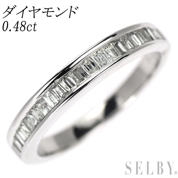 K18WG ダイヤモンド リング 0.48ct  ハーフエタニティ