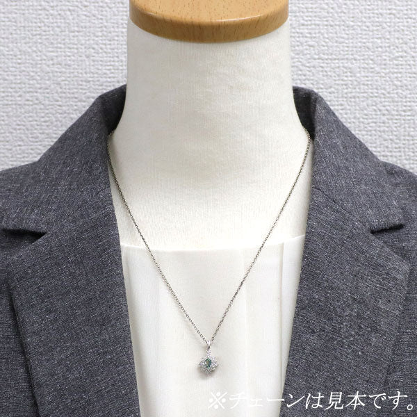 希少 K18WG アレキサンドライト ダイヤモンド ペンダントトップ 0.25ct D0.32ct