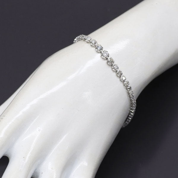 K18WG ダイヤモンド ブレスレット 2.00ct テニス — セルビーオンライン