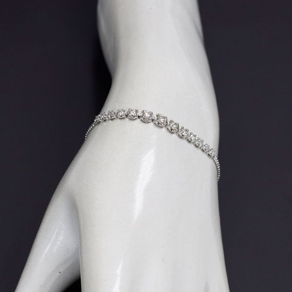 K18WG ダイヤモンド ブレスレット 0.70ct