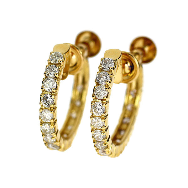 K18YG ダイヤモンド イヤリング 1.00ct