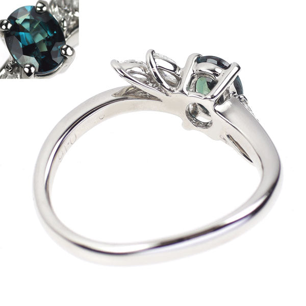 希少 Pt900 ブラジル産アレキサンドライト ダイヤモンド リング 0.49ct D0.16ct