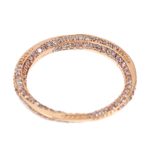 K18PG 天然ピンクダイヤモンド リング 0.90ct フルエタニティ