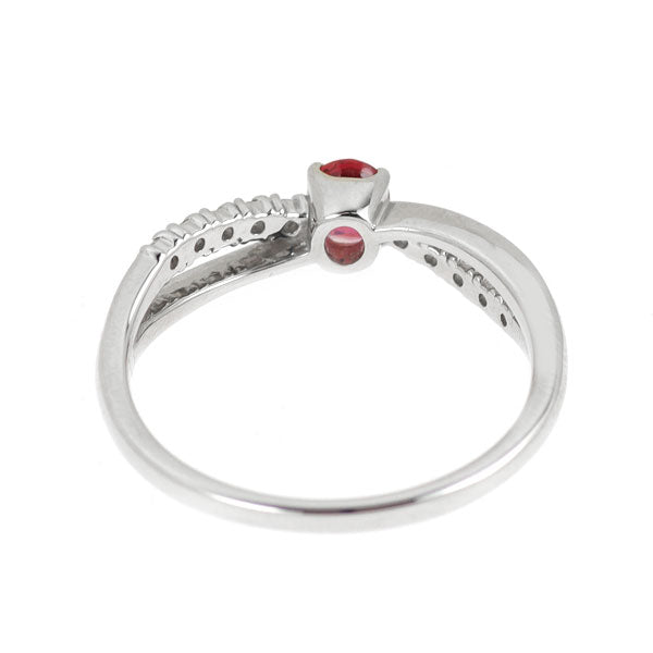 Pt950 ルビー ダイヤモンド リング 0.27ct D0.12ct